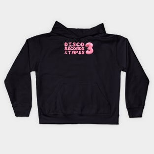 Disco 3 Records & Tapes (Funky - Option 2) Kids Hoodie